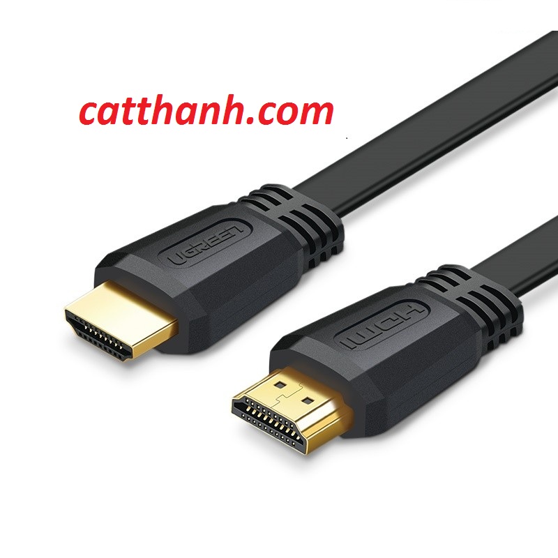 Ugreen 50820 3M màu đen Cáp tín hiệu HDMI dẹt