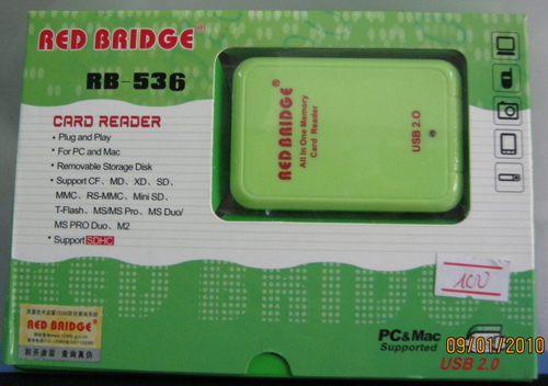 USB 2.0 All-in-One Orange 536 Card Reader