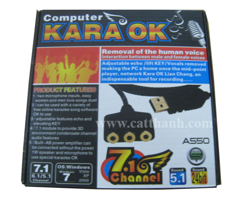 Dây cáp để hát Karaoke trên máy vi tính