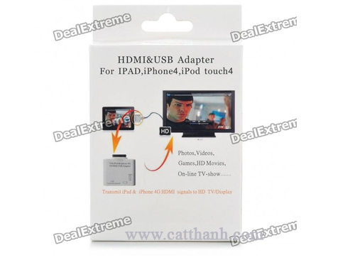 Bộ chuyển HDMI + USB cho Ipad Iphone