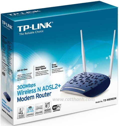 MODEM WIFI ADSL2 TP-LINK TD-W8960N 300MBPS