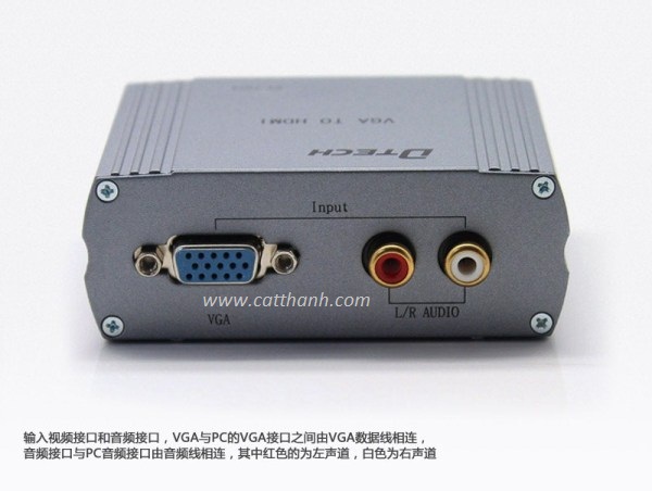 BỘ CHUYỂN ĐỔI TÍN HIỆU VGA SANG HDMI AUDIO DTECH DT-7004