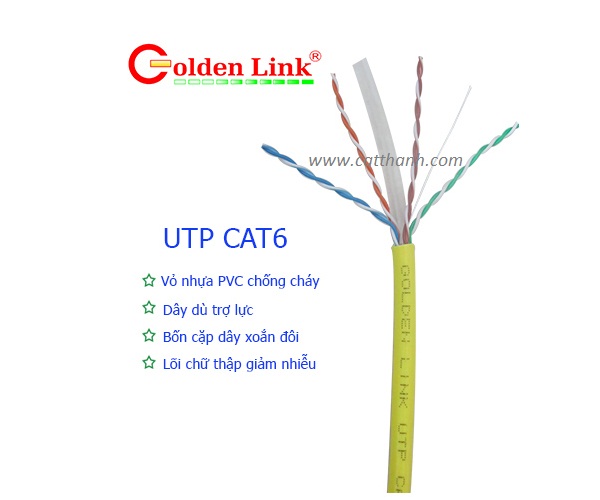Cáp mạng Golden Link UTP cat 6E