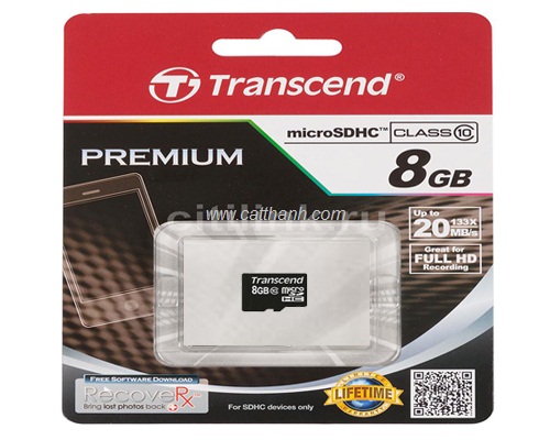 Thẻ nhớ Transcend Micro SDHC 8Gb Class10