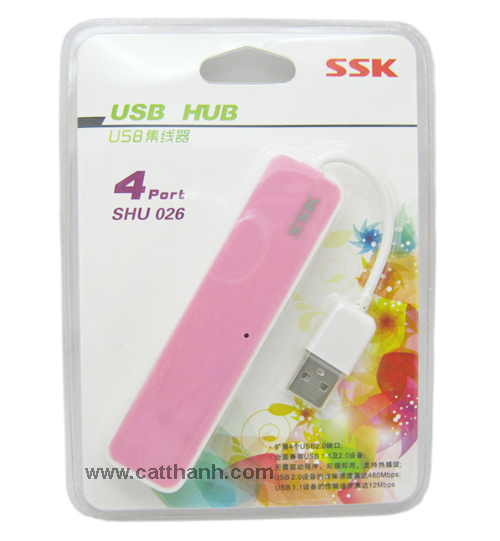 Hub chia USB 4 cổng SSK Shu026