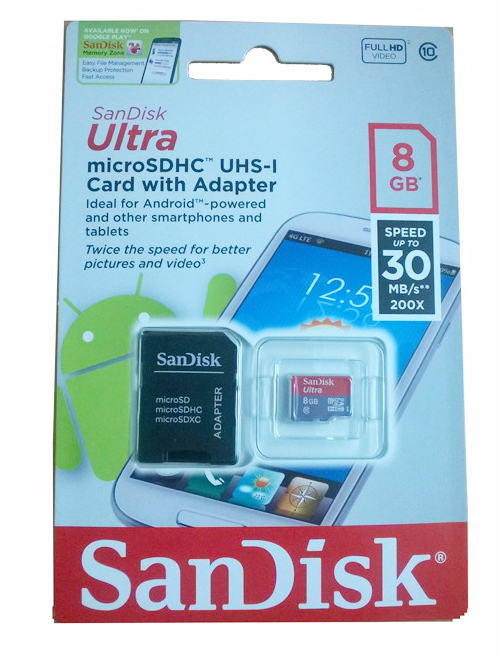 Thẻ nhớ sandisk micro SDHC 8G