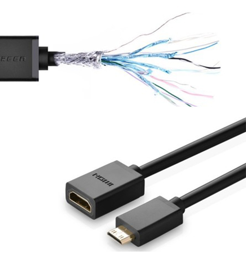 Cáp nối dài mini HDMI to HDMI 20cm Ugreen UG-20137