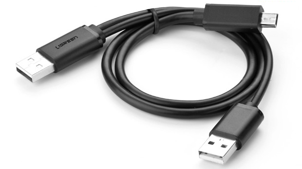 Cáp USB 2.0 to mini USB dài 1m có nguồn Ugreen UG-10347