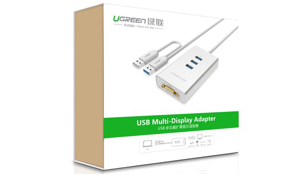 Cáp chuyển USB 3.0 to VGA và 3 cổng USB 3.0 Ugreen 40256
