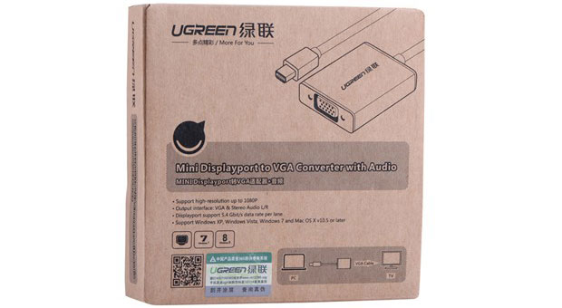 Cáp chuyển Mini displayport to VGA + Audio Ugreen 10437