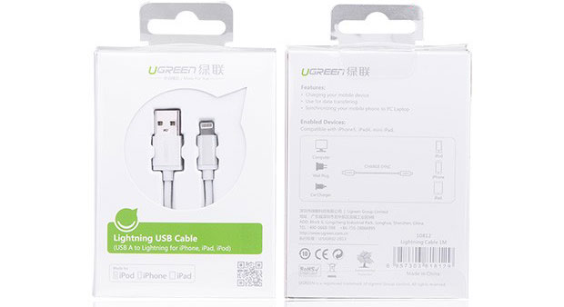 Cáp sạc lightning cho Iphone dài 1m Ugreen UG-10812