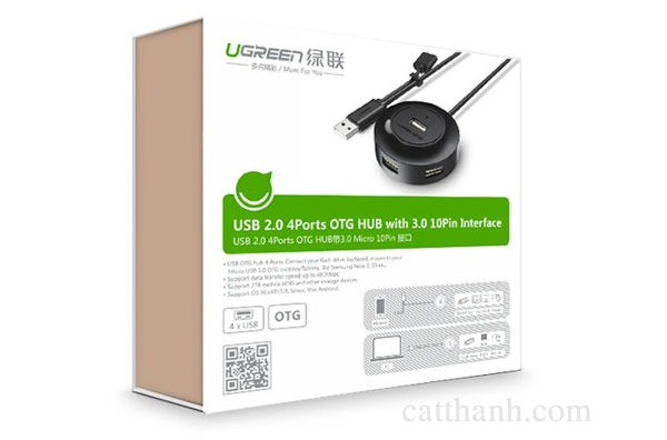 Bộ chia USB 2.0 4 cổng có hỗ trợ OTG Ugreen UG-20275