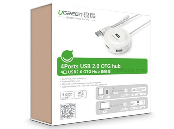 Bộ chia USB 2.0 4 cổng có hỗ trợ OTG Ugreen UG-20271