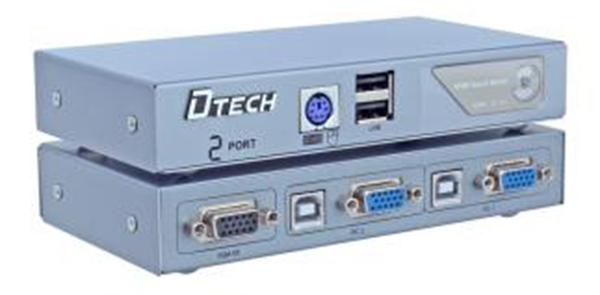 KVM Switch 2 vào 1 ra Dtech DT-8021