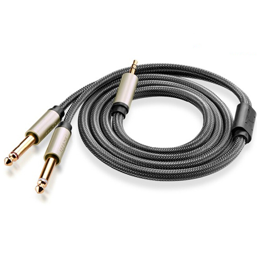 Cáp Audio 3,5mm to 2 đầu 6,5mm dài 5m Ugreen UG-10619