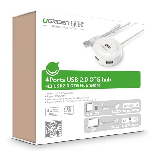 Bộ chia cổng USB 2.0 4 cổng hỗ trợ OTG Ugreen UG-20276